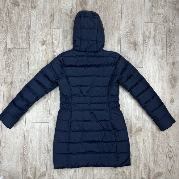 THE NORTH FACE S Gotham parka navy blue coat puffer feather - Picture 4 of 5